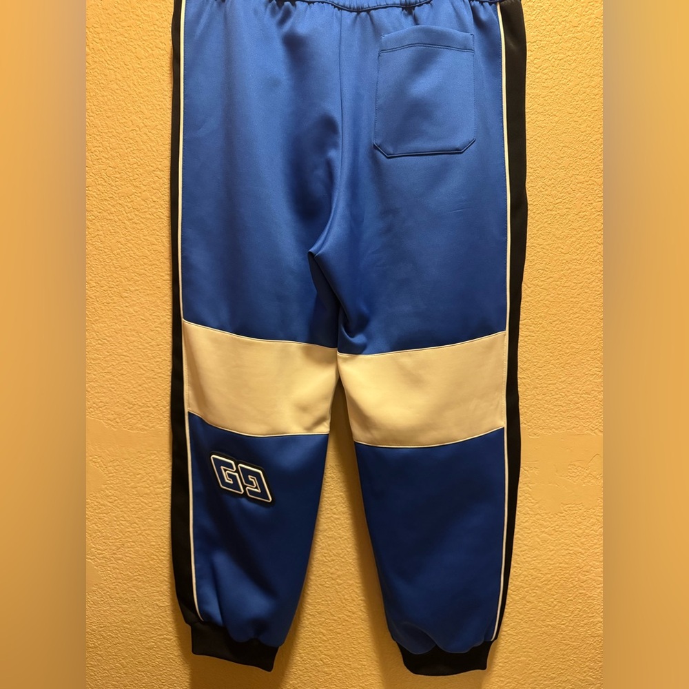 New Authentic Gucci GG Logo Sweatpants Blue White Size XXL Waist 38 40 42 44 - Picture 11 of 14